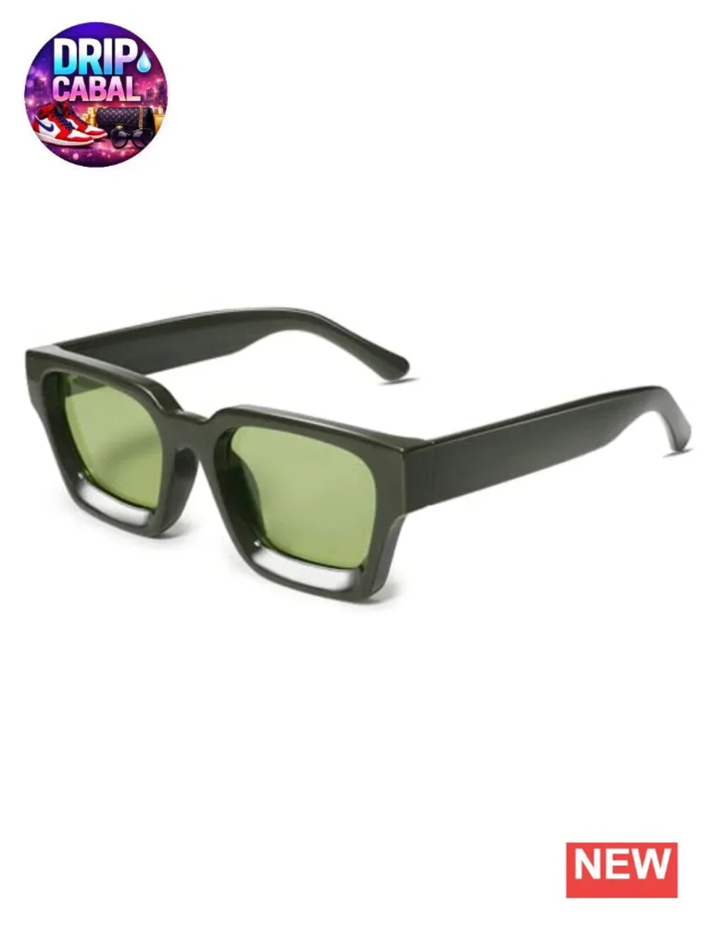 Retro Thick Chunky Square Sunglasses for Men Women UV400 Protection Rectangle